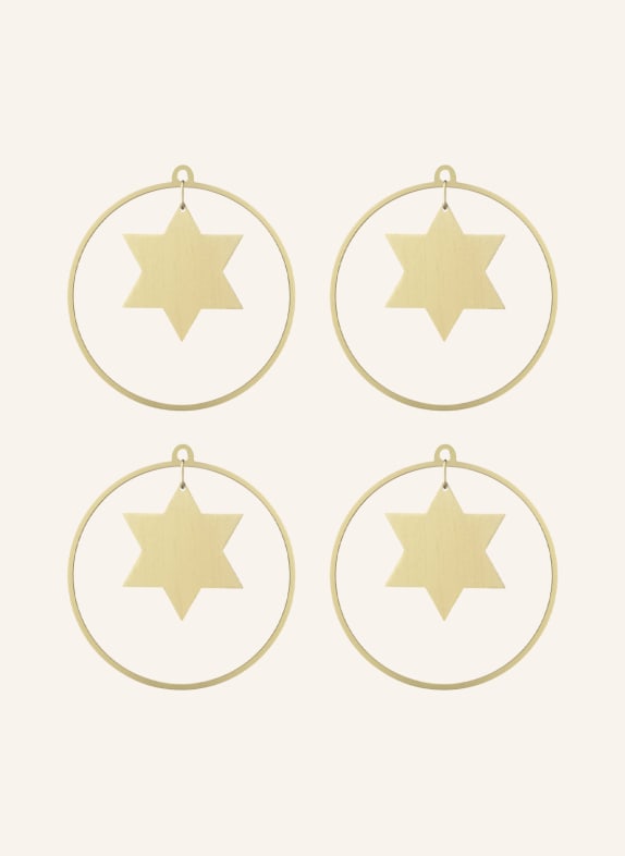 blomus 4er-Set Dekoanhänger KITAI GOLD