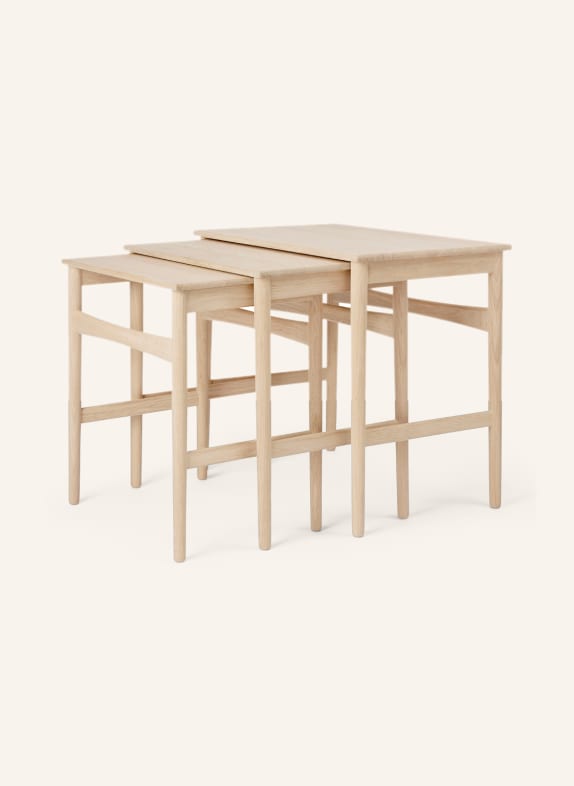 CARL HANSEN AND SØN 3er-Set Beistelltische CH004 HELLBRAUN