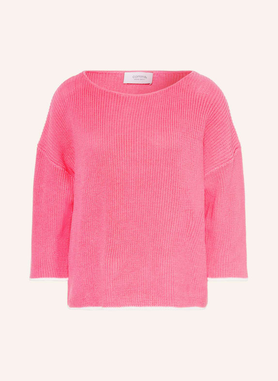 comma casual identity Sweater PINK/ WHITE
