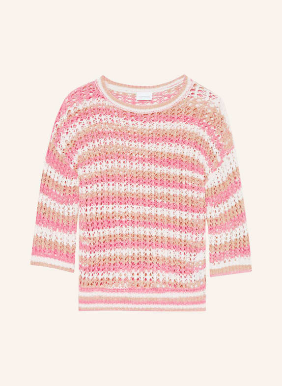 comma casual identity Sweater WHITE/ CAMEL/ PINK