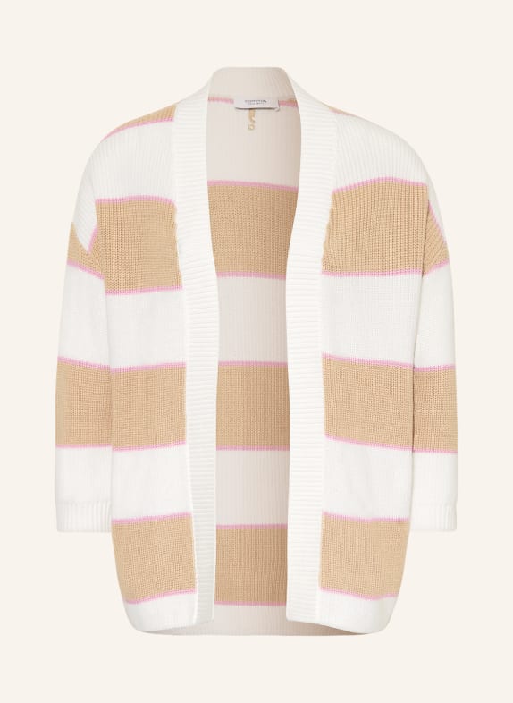 comma casual identity Knit cardigan WHITE/ CAMEL/ PINK