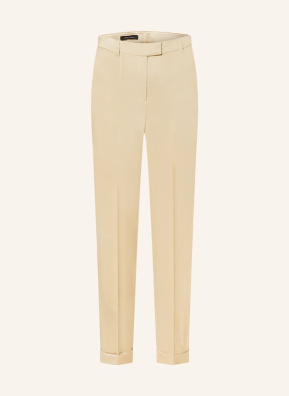 comma Satin trousers LIGHT BROWN
