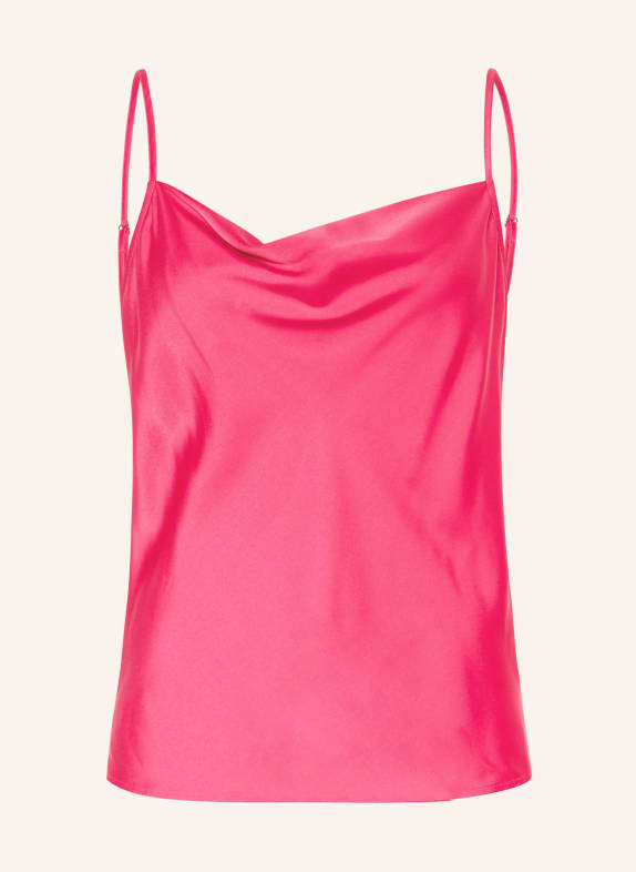 comma Blouse top in satin PINK