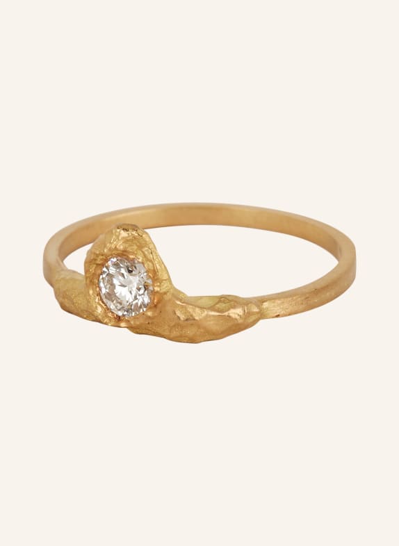 ELHANATI Ring IMAN 0.20 with diamond GOLD/ WHITE