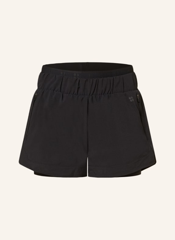 Sweaty Betty 2-in-1 running shorts ON YOUR MARKS BLACK