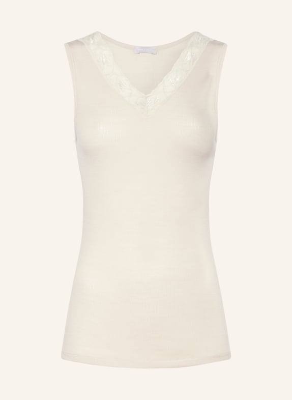 HANRO Top WOOLEN LACE mit Seide CREME