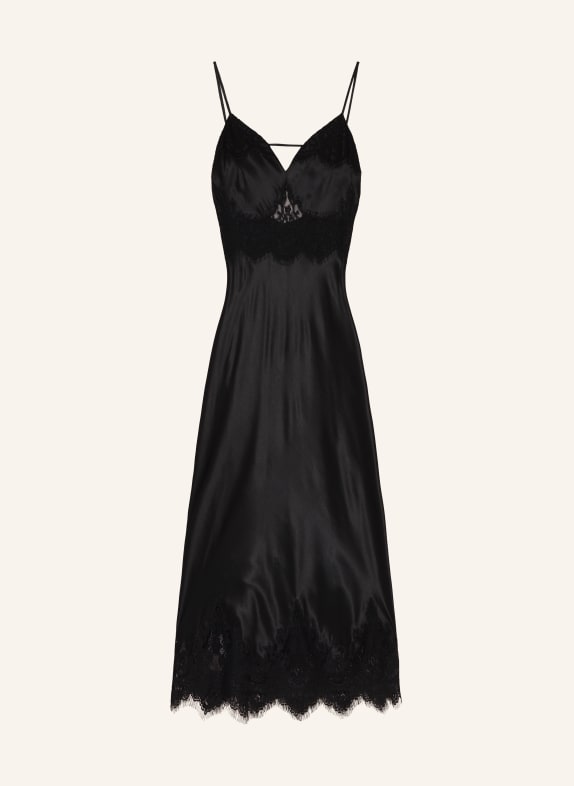 ALLSAINTS Satinkleid OPHELIA mit Seide SCHWARZ