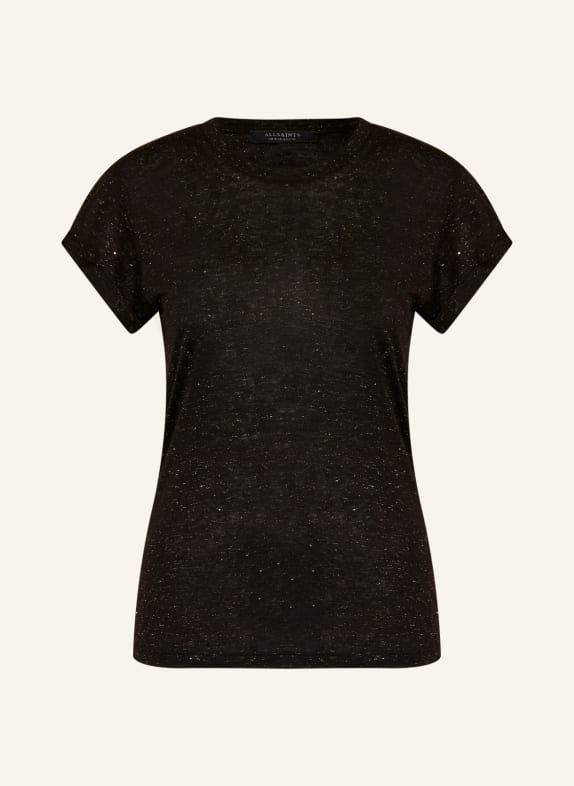 ALLSAINTS T-Shirt ANNA SHIMMER mit Glitzergarn SCHWARZ