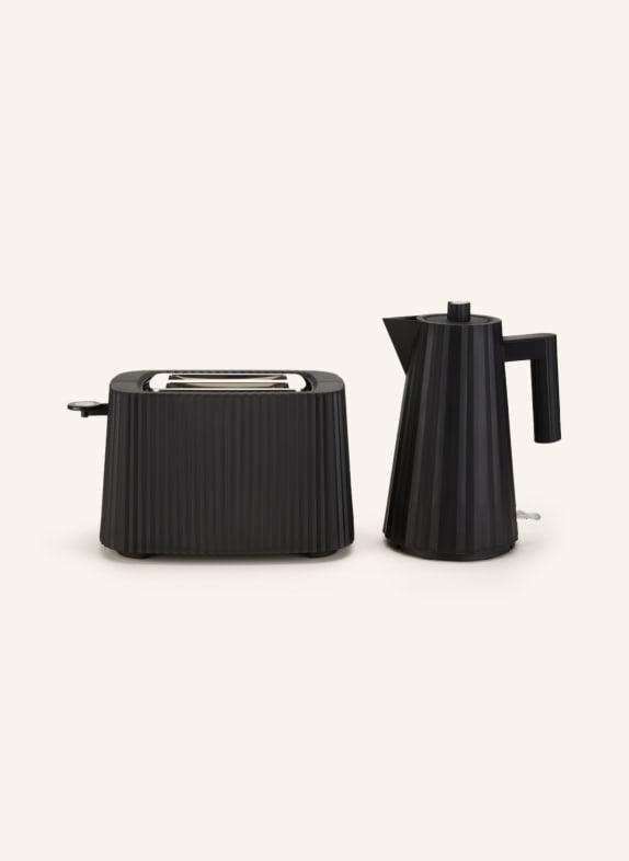 ALESSI Set PLISSÈ: Toaster und Wasserkocher SCHWARZ