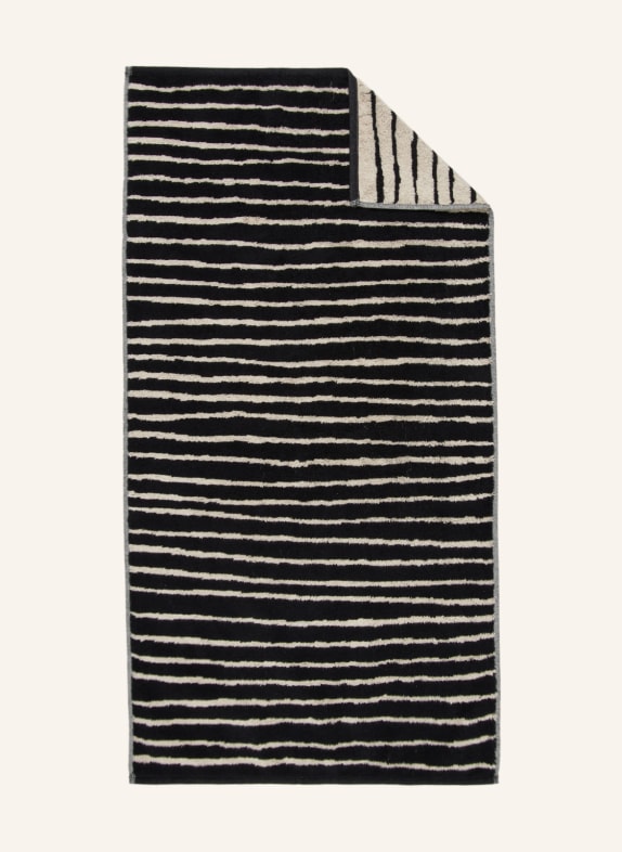 Cawö Towel LOFT LINES BLACK/ CREAM