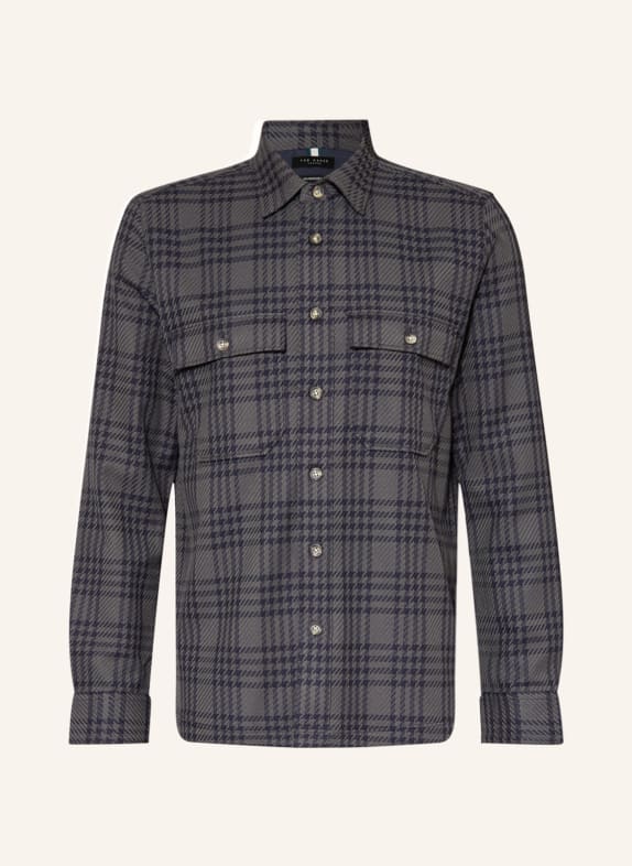 TED BAKER Overshirt CHIETI GRAU/ DUNKELBLAU
