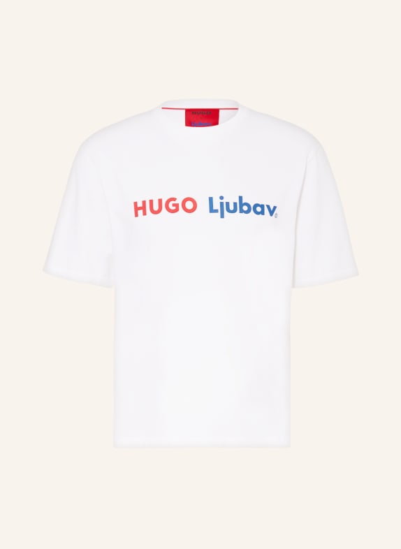 HUGO T-Shirt DLOVE LJUBAV WEISS
