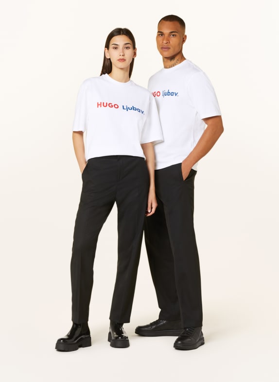 HUGO T-Shirt DLOVE LJUBAV WEISS