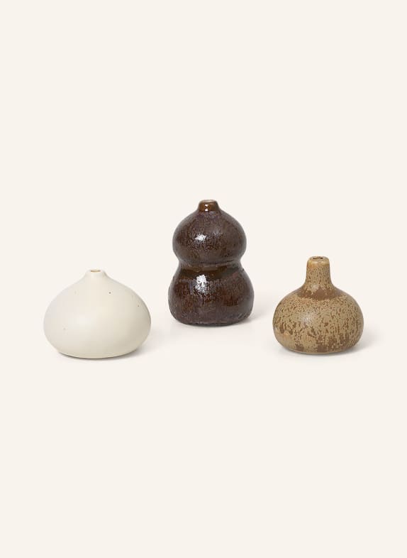 Ferm LIVING 3Höhe: 11 cm WEISS/ DUNKELBRAUN/ BEIGE
