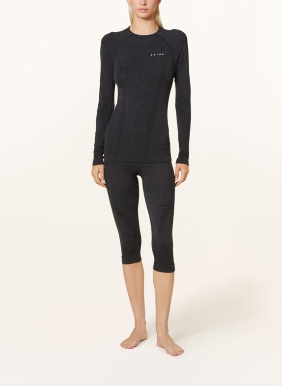 FALKE Functioneel shirt WOOL-TECH met merinowol ZWART