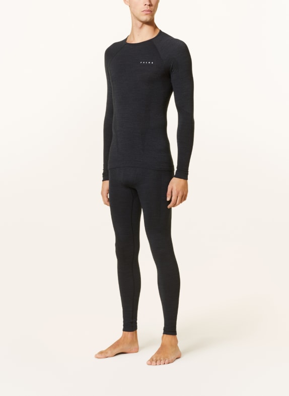FALKE Functioneel shirt WOOL-TECH met merinowol ZWART