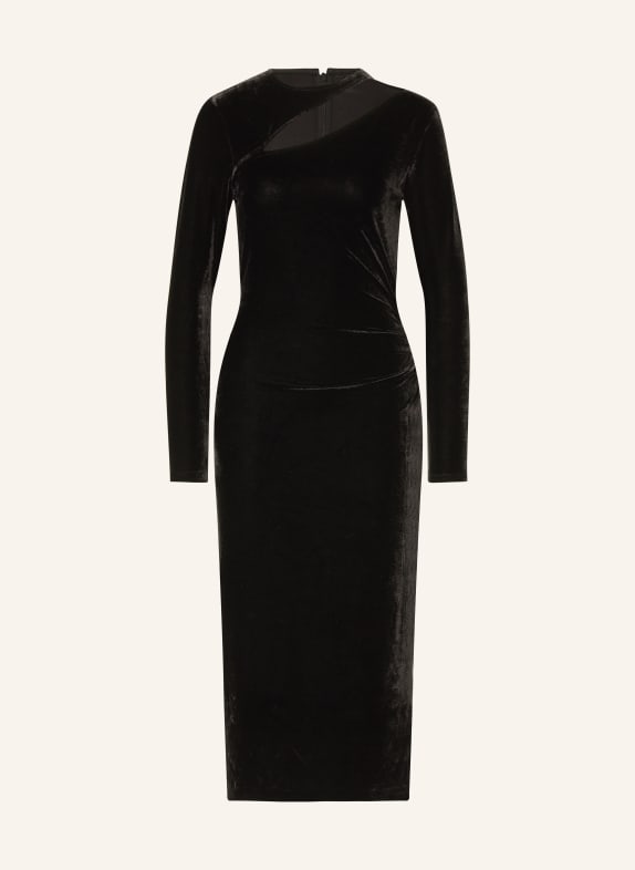 REISS Samtkleid MACEY mit Cut-out SCHWARZ