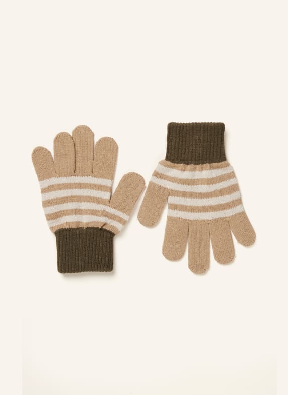 LIEWOOD Rukavice GAMMA, 3 páry v balení KHAKI/ VELBLOUDÍ