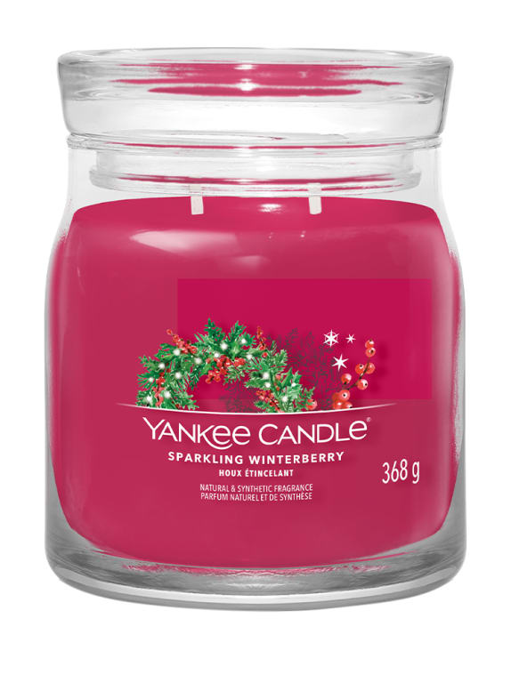 YANKEE CANDLE SPARKLING WINTERBERRY