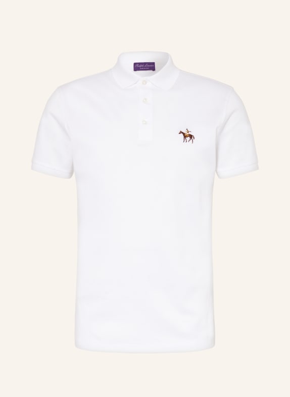 RALPH LAUREN PURPLE LABEL Jersey polo shirt WHITE