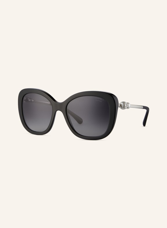 CHANEL Okulary przeciwsłoneczne o kształcie kocich oczu N501S8 – CZARNY