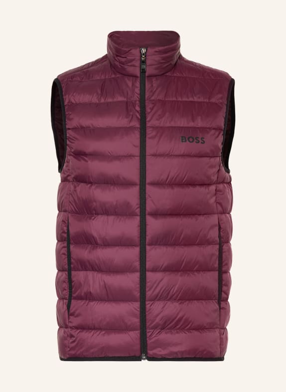 BOSS Quilted vest THOR DARK RED