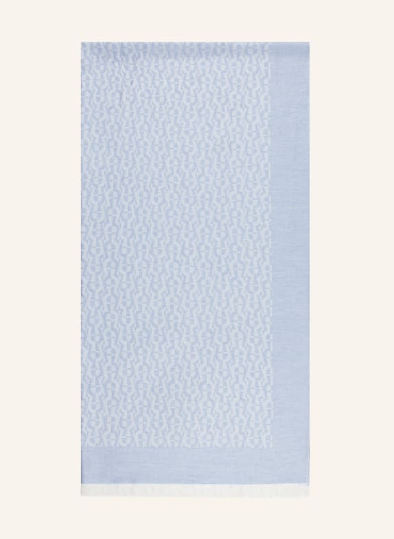 AIGNER Scarf with glitter thread LIGHT BLUE/ SILVER