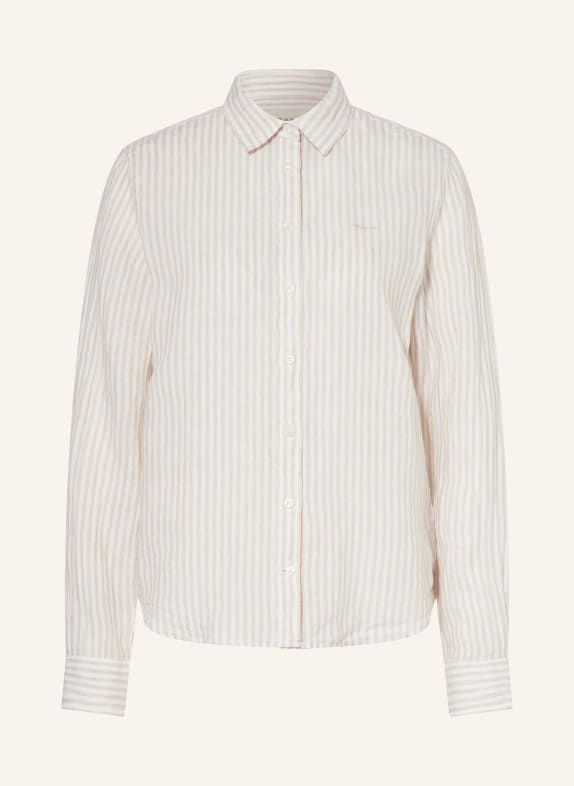 GANT Shirt blouse made of linen CREAM/ BEIGE