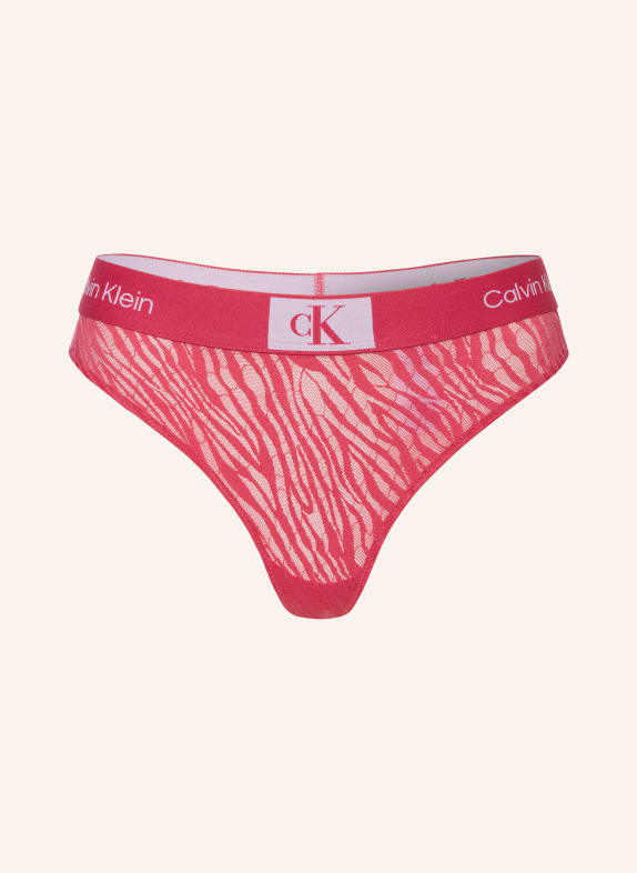 Calvin Klein Stringi CK96 MOCNORÓŻOWY