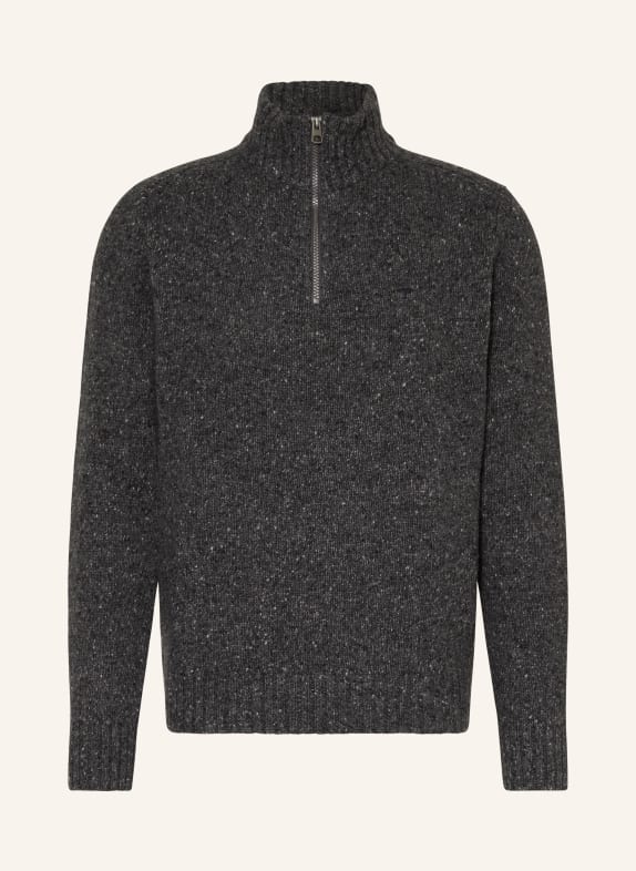 FYNCH-HATTON Half-zip sweater DARK GRAY/ GRAY