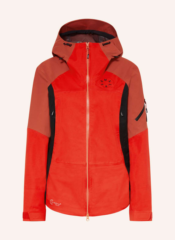 maloja Hardshell ski jacket EISKOGELM. RED/ BLACK