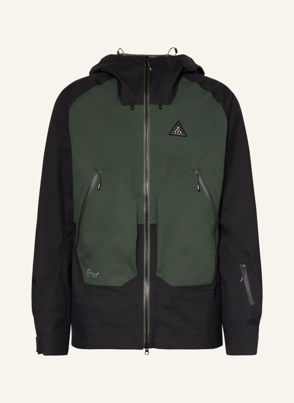 maloja Hardshell ski jacket LAUREINM. DARK GREEN/ BLACK