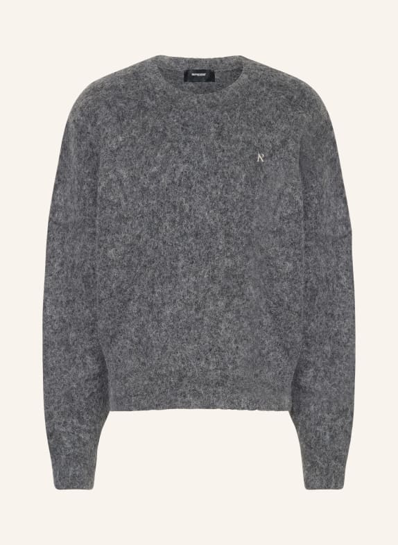 REPRESENT Sweater with alpaca DARK GRAY