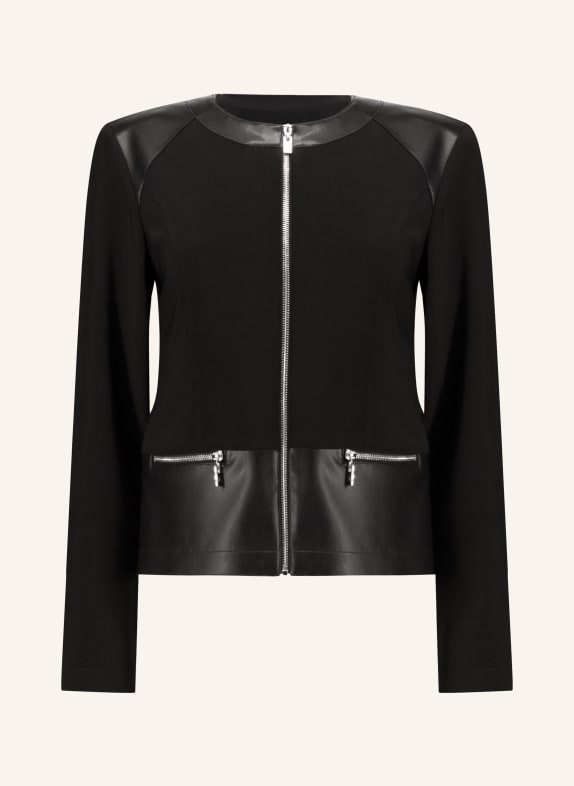 Joseph Ribkoff Jerseyjacke im Materialmix SCHWARZ