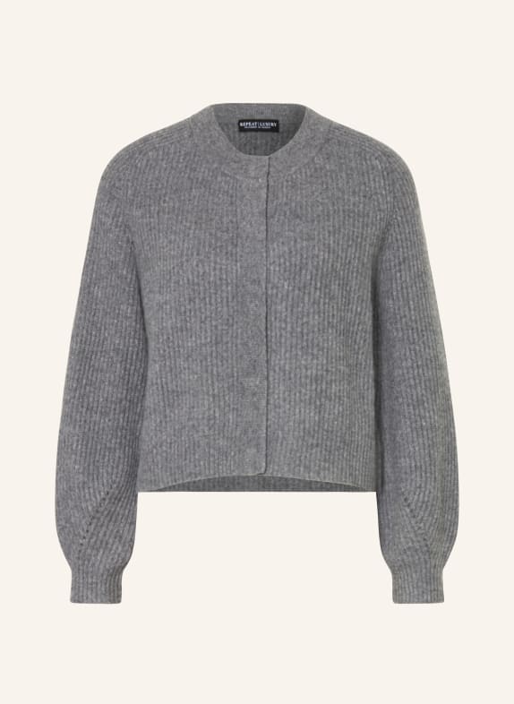 REPEAT Strickjacke aus Cashmere GRAU