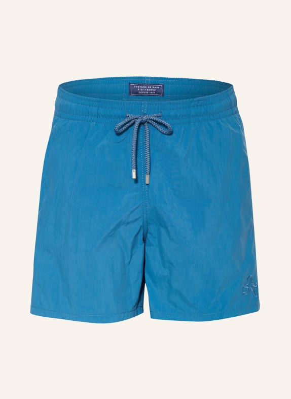 VILEBREQUIN Swim shorts MOOREA with water-activated print BLUE