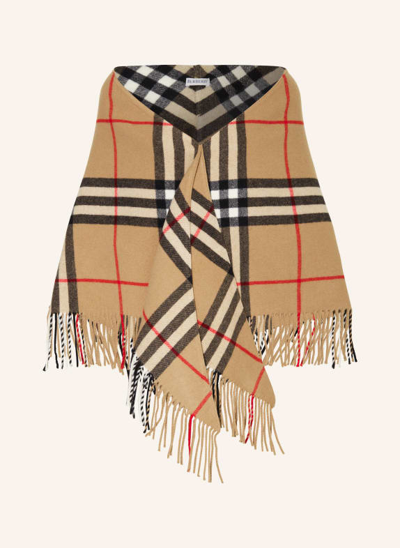 BURBERRY Cape LIGHT BROWN/ BLACK/ RED