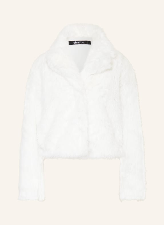 gina tricot Faux fur jacket WHITE