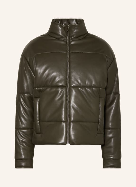 Nanushka Jacket MARRON in leather look DARK GREEN