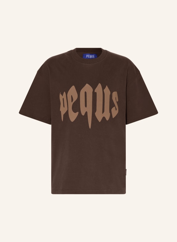PEQUS T-Shirt DUNKELBRAUN/ BRAUN