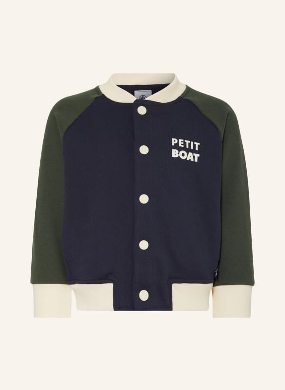 PETIT BATEAU College-Jacke LIVRE DUNKELBLAU/ GRÜN/ ECRU