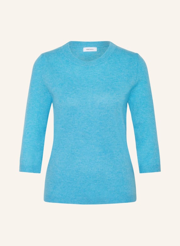darling harbour Cashmere sweater with 3/4 sleeves Türkis