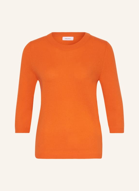 darling harbour Cashmere sweater with 3/4 sleeves ORANGE