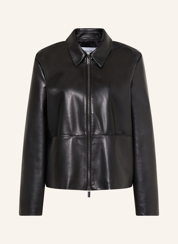 Calvin Klein Jacket in leather look BLACK