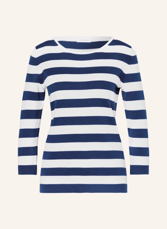 darling harbour Sweater with 3/4 sleeves BLUE/ WHITE