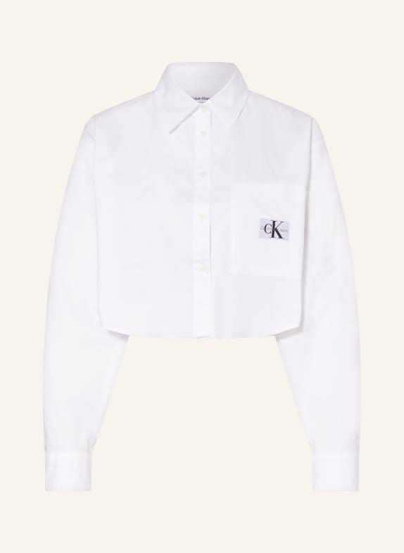 Calvin Klein Jeans Cropped shirt blouse WHITE