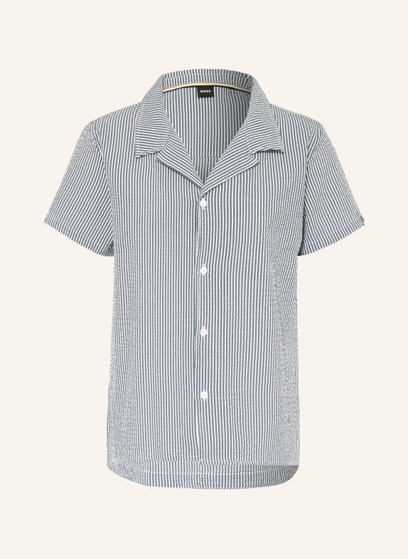 BOSS Resort shirt BEACH comfort fit DARK BLUE/ WHITE
