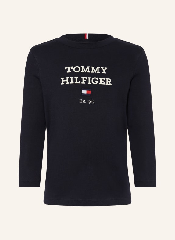 TOMMY HILFIGER Koszulka z długim rękawem GRANATOWY