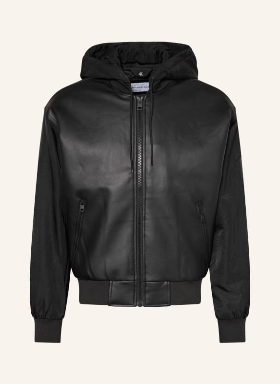 Calvin Klein Jeans Bomber jacket in mixed materials BLACK