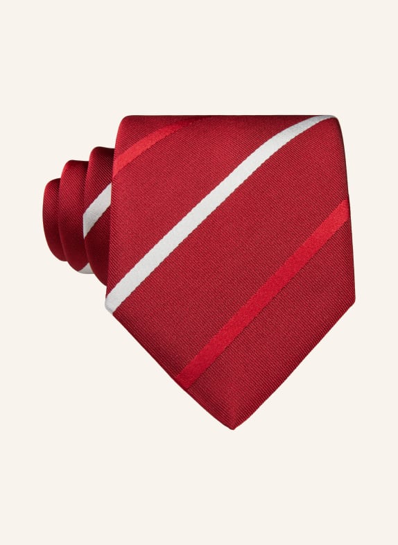 BOSS Tie with silk RED/ WHITE